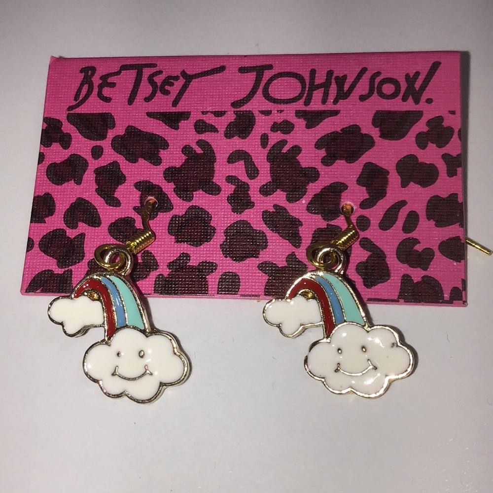 Betsey Johnson Rainbow cloud wire earrings
NEW